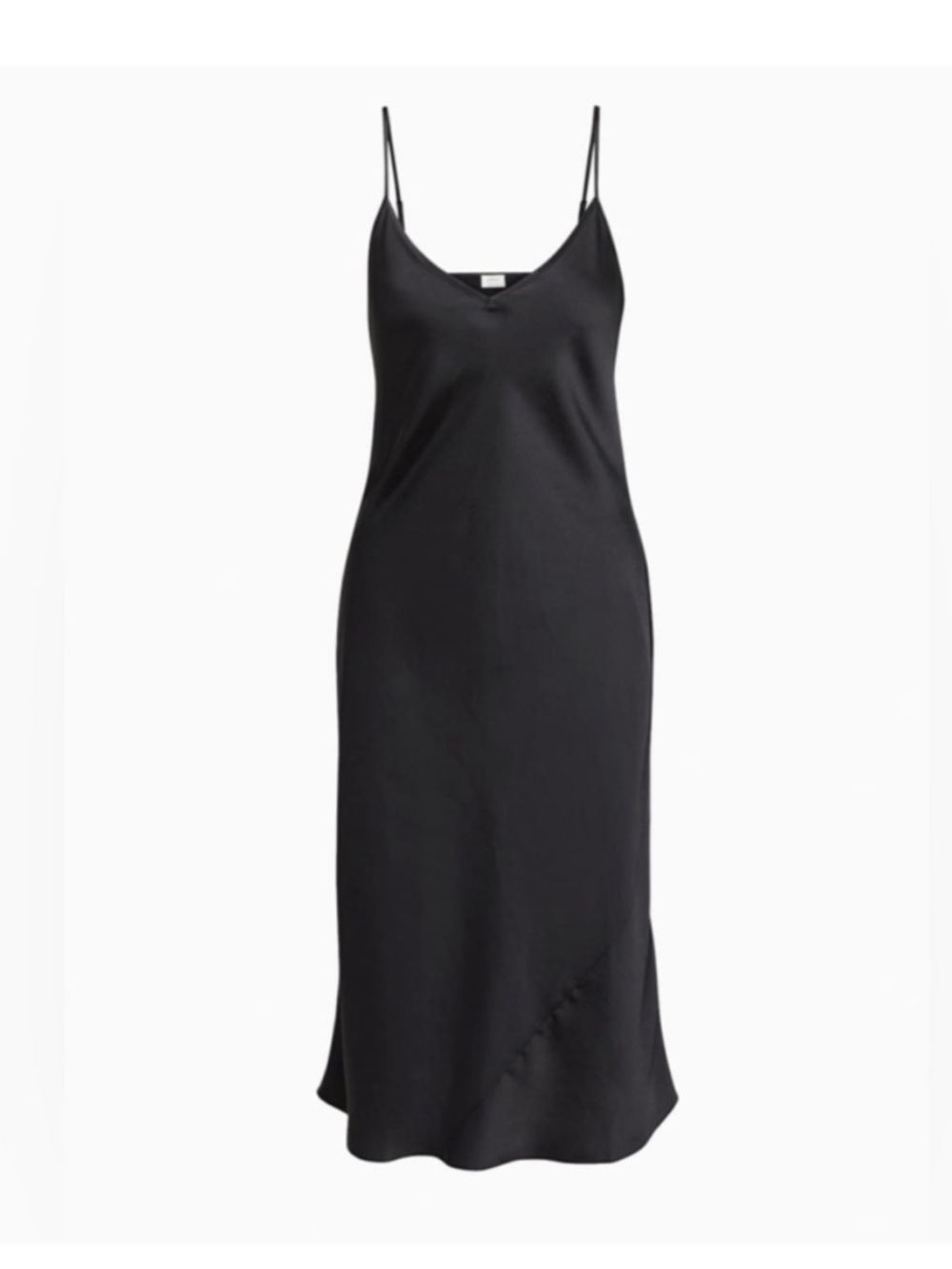ARITZIA Wilfred Only Slip Satin Midi Dress Black XXS